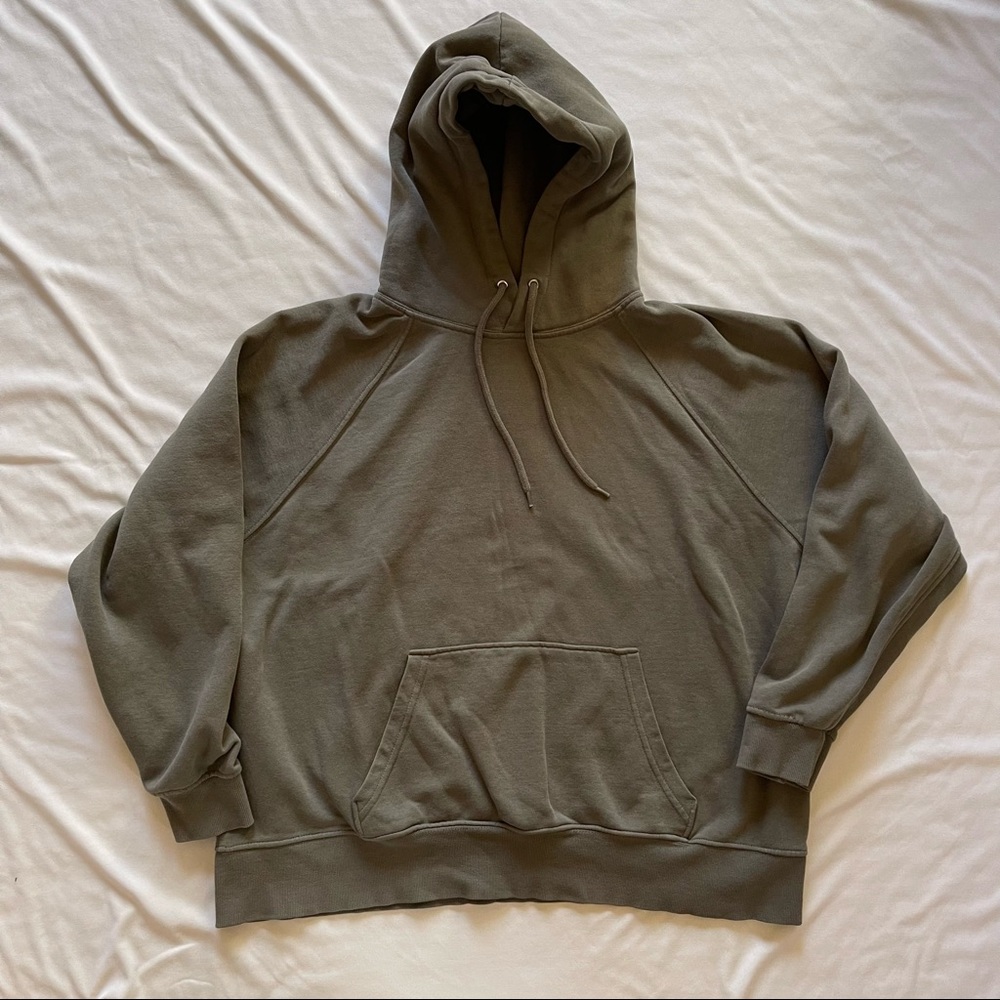 H&M Green Pullover Hooded Sweatshirt